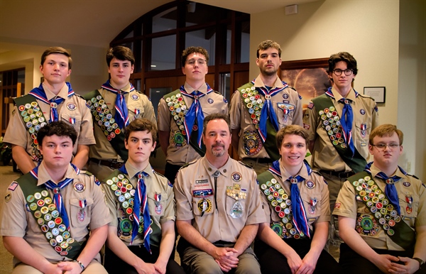 Eagan Boy Scout Troop Celebrates 10 Eagle Scouts