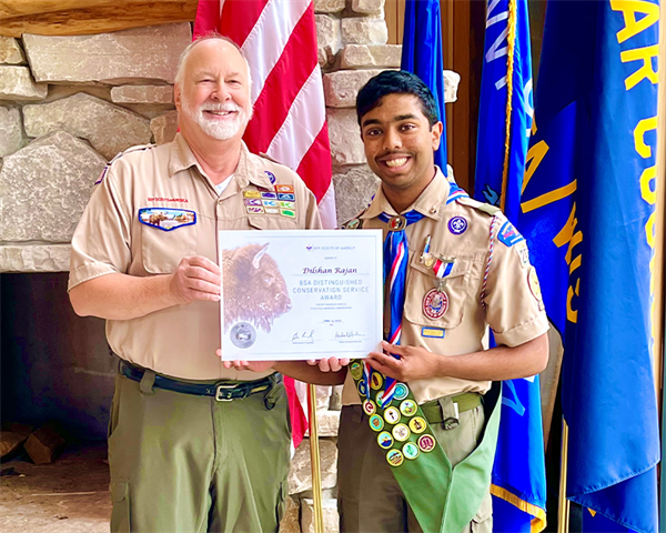 Third Distinguished Conservation Service Award Given to Local Scout
