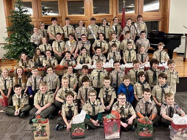 Local Scout Troop Gets in the Holiday Spirit